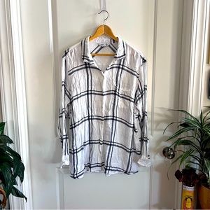 XXL Old Navy airy plaid classic shirt